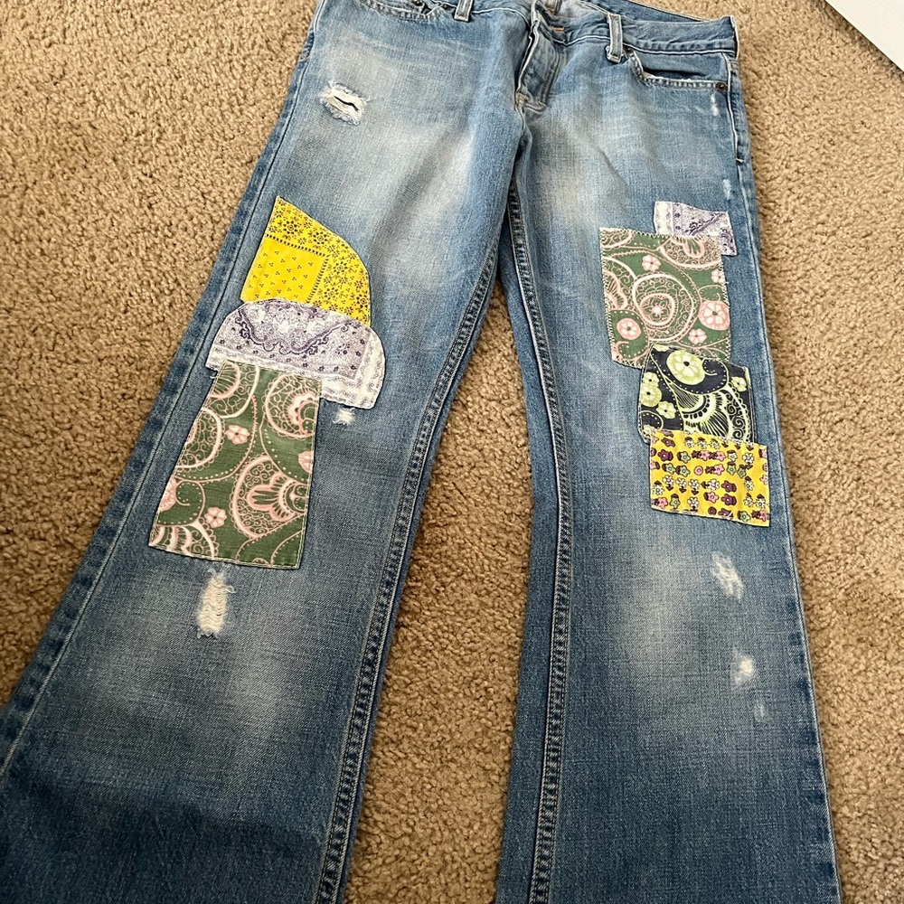 Hollister Y2K patch jeans